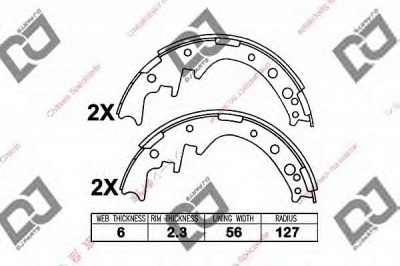 DJ PARTS bs1181 -  Комплект тормозных колодок